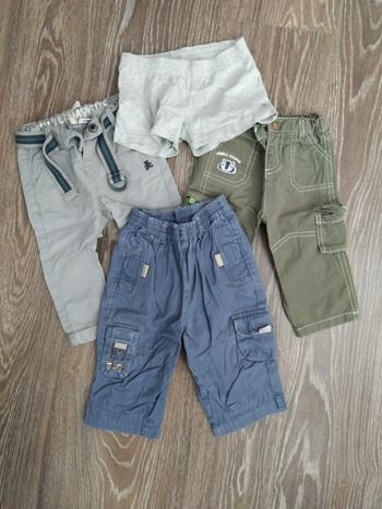 Lot pantalon short garçon 1 an 12 mois