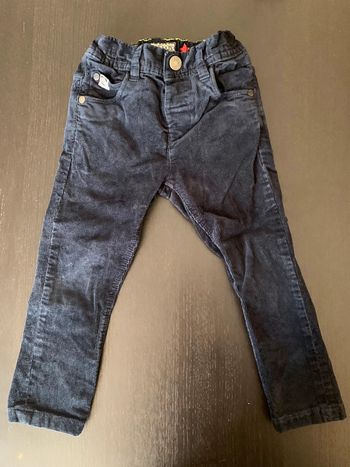 Pantalon marine en velours 2a