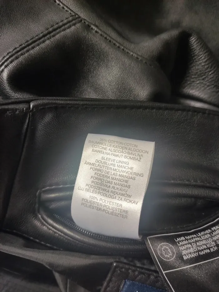 Blouson veste en cuir d'agneau noir avec poches taille 48 / XL Westbury - photo numéro 10