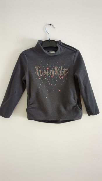 Pull polaire col montant gris 3 ans Palomino