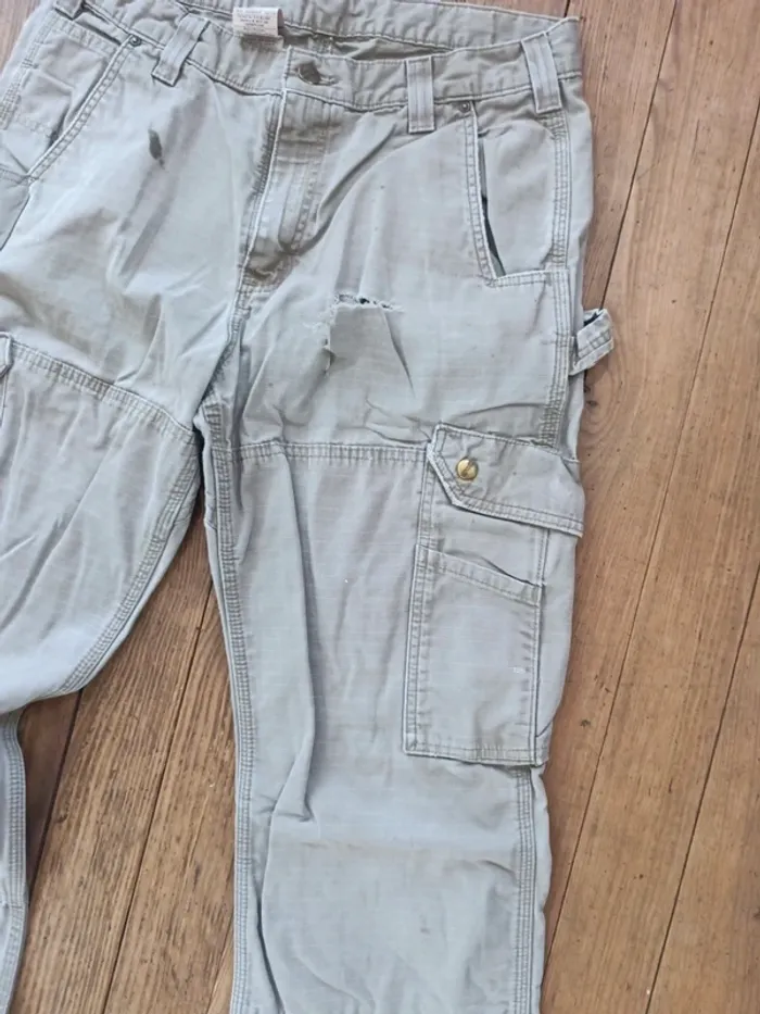 Pantalon jean Carhartt Workwear relaxed-fit cargo W34 - photo numéro 6