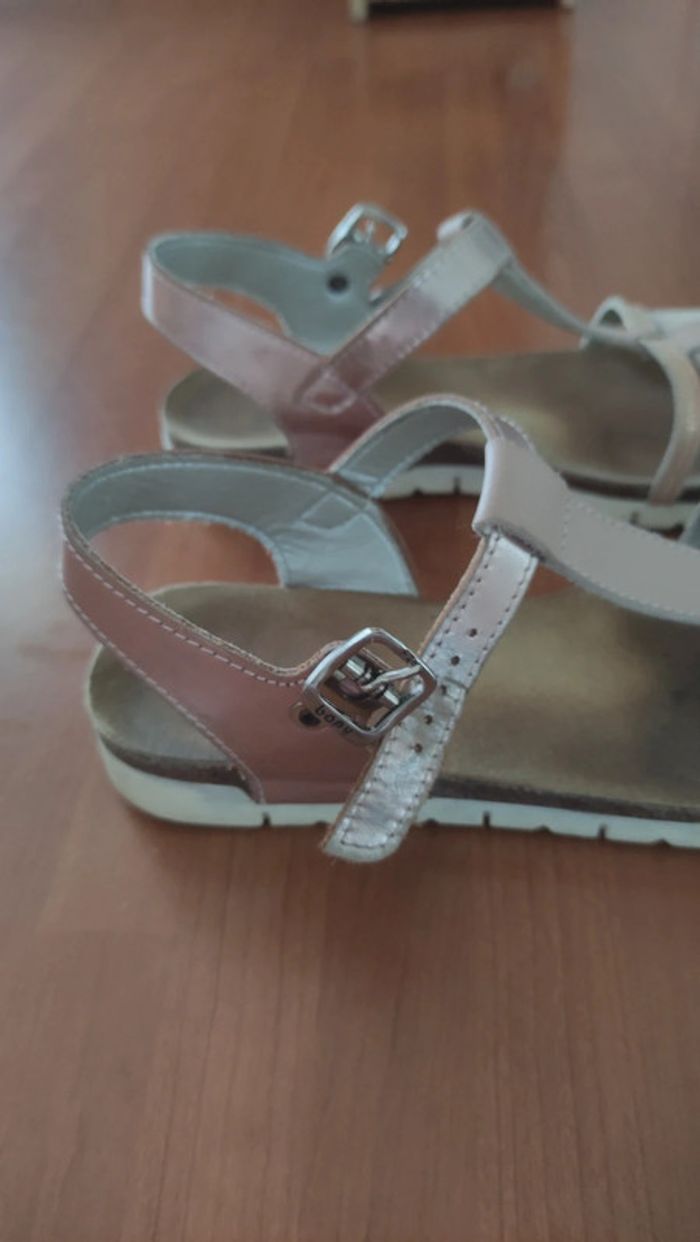 Nu-pieds rose semelle cuir pointure 34 - photo numéro 8