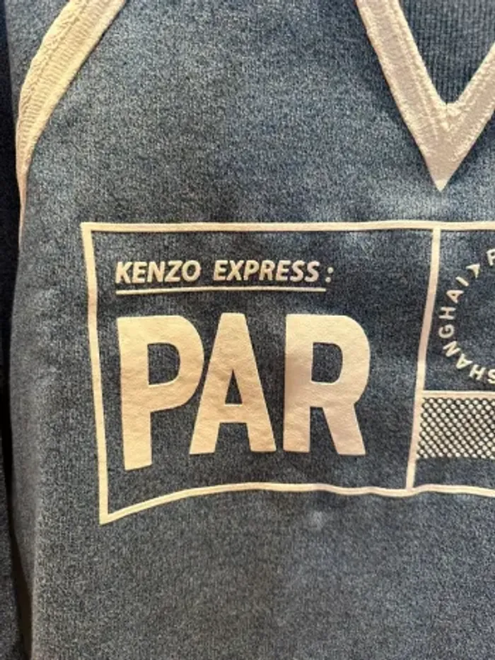 Sweat bleu et blanc Kenzo - photo numéro 2