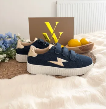 Baskets Vanessa Wu bleu marine et or taille 40
