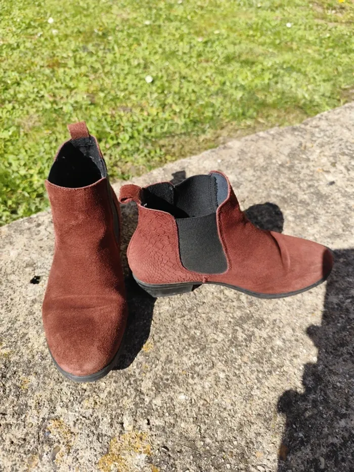 Bottines bordeaux