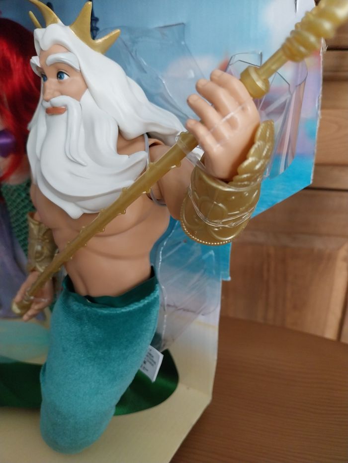 Poupée Roi Triton La Petite Sirène Ariel avec Trident coffret Disney - photo numéro 5