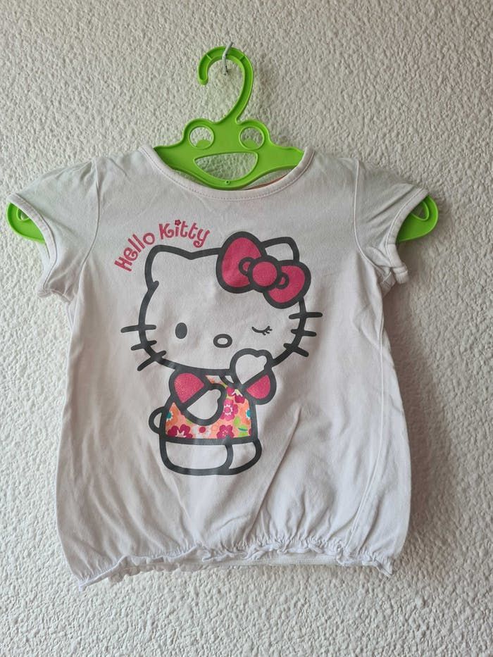 tee-shirt blanc hello kitty