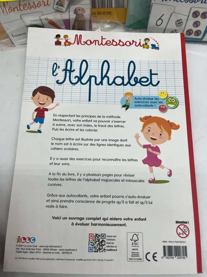 Lot de 3 livres d'activité Je fais seul Montessori ecriture je compte je lis Neuf - photo numéro 5