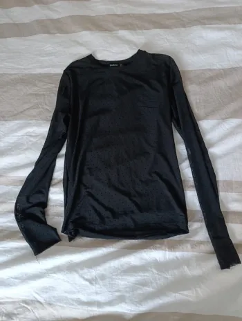 T shirt tulle manches longues