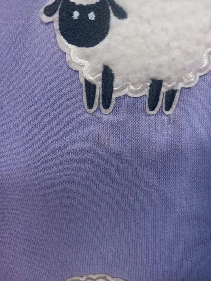 Pull/Sweat Vintage Lilas Moutons - photo numéro 5