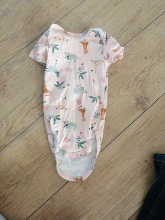 Bodie à enfiler rose motif animaux