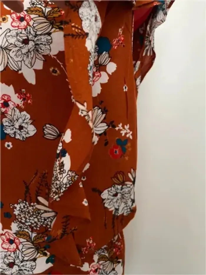 Combishort dos nu à volants rouille Kiabi - photo numéro 2
