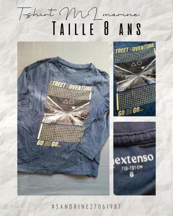 T-shirt manches longues marine