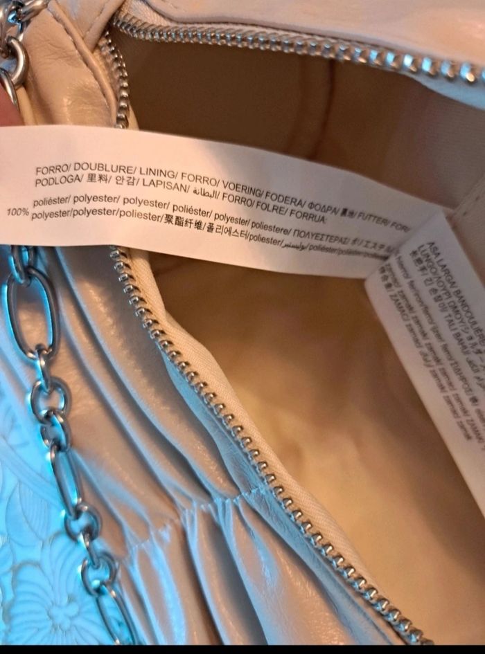 Sac Zara froncé beige crème - photo numéro 9