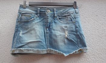 mini jupe en jeans Bershka femme