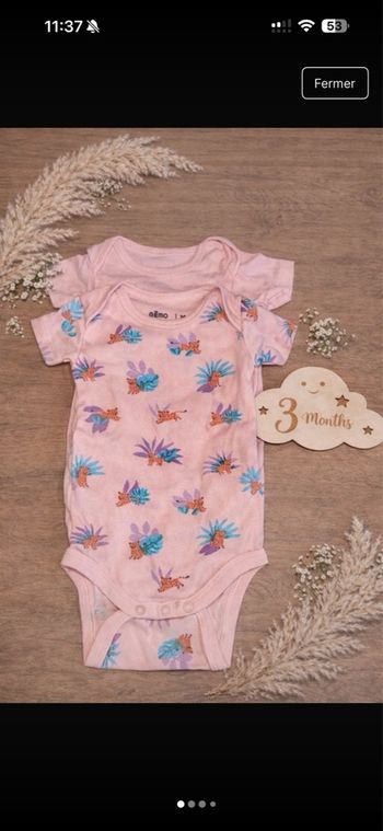 Lots de 2 body fille 