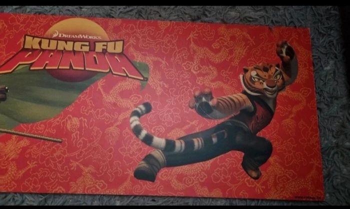 Grand tableau Kung fu panda (po et tigresse fond rouge) - photo numéro 3
