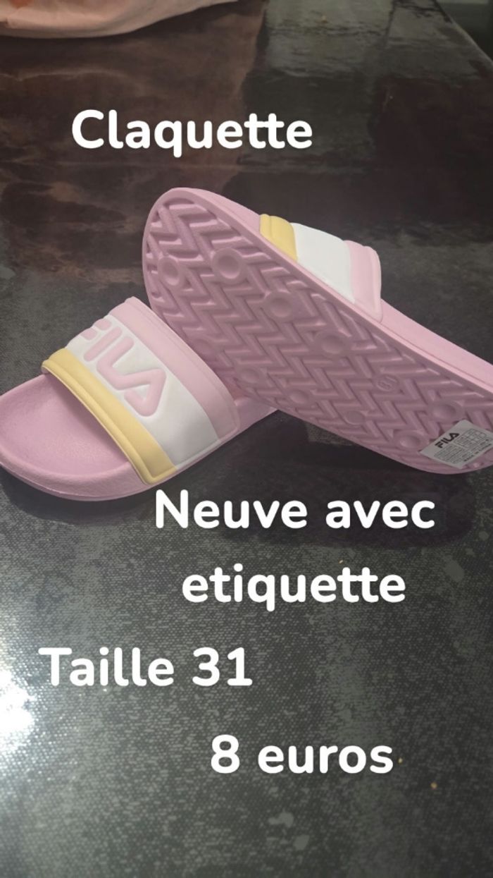 Claquette fila rose