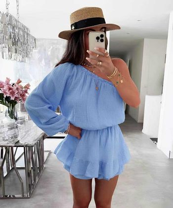 Combi short bleu ciel TU 34 au 40