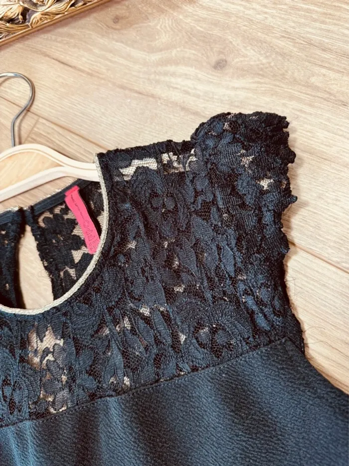 Taille 14 ans Combishort fille FPC noir et doré * dentelle * 🌺 - photo numéro 2