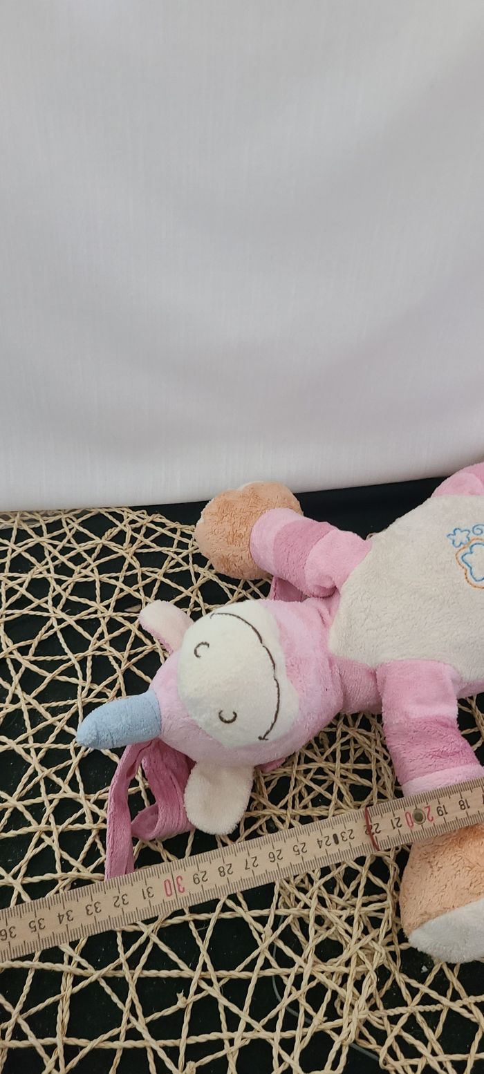 Doudou licorne rose BENGY - photo numéro 2