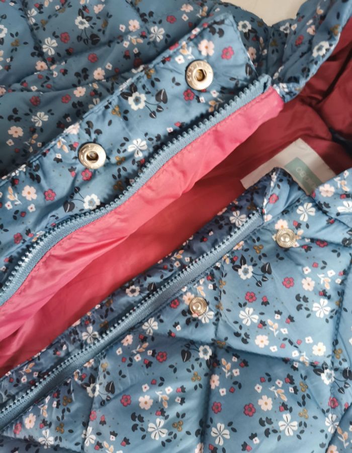 Doudoune fleurie 👣 obaïbi,matelassée, légère, 6mois - photo numéro 4