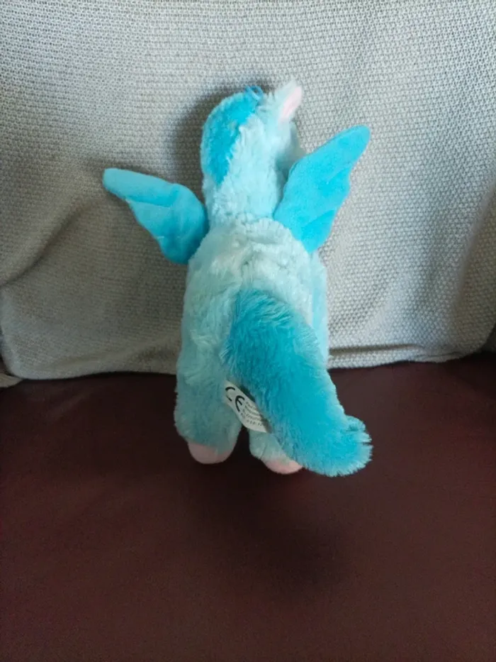 Peluche licorne bleu - photo numéro 4