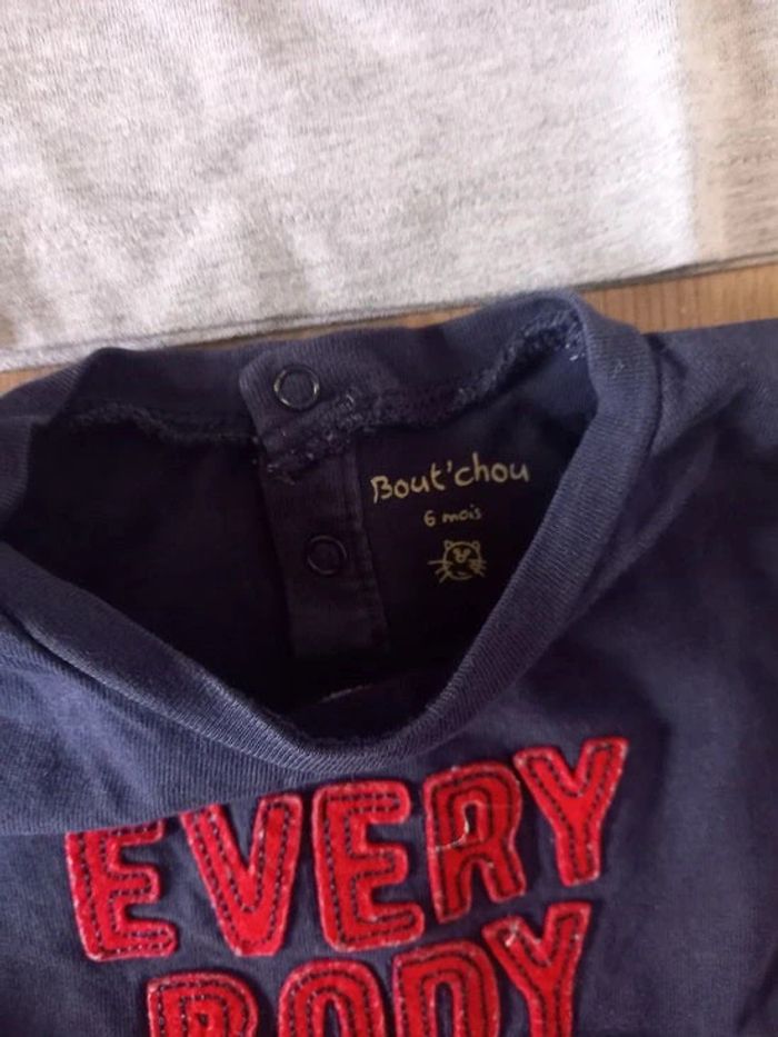 Lot de 2 t-shirts manches longues 6 mois - photo numéro 5