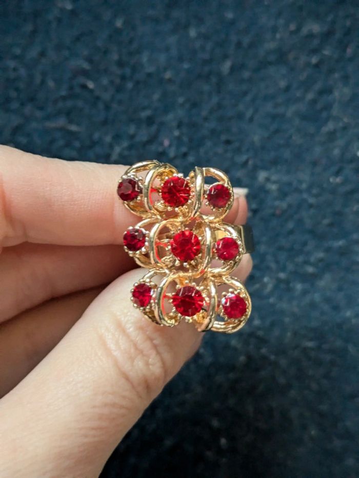 Bague fantaisie a strass - photo numéro 2