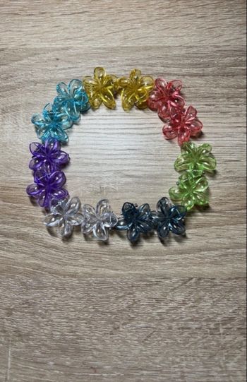 Pince à cheveux colorés fleurs 