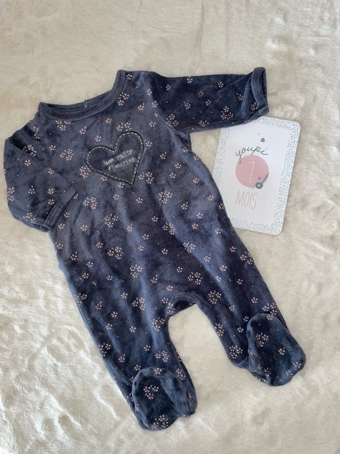 Pyjama velours 1mois
