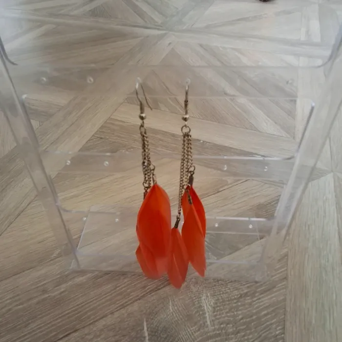 Boucles d'oreilles plumes - photo numéro 3