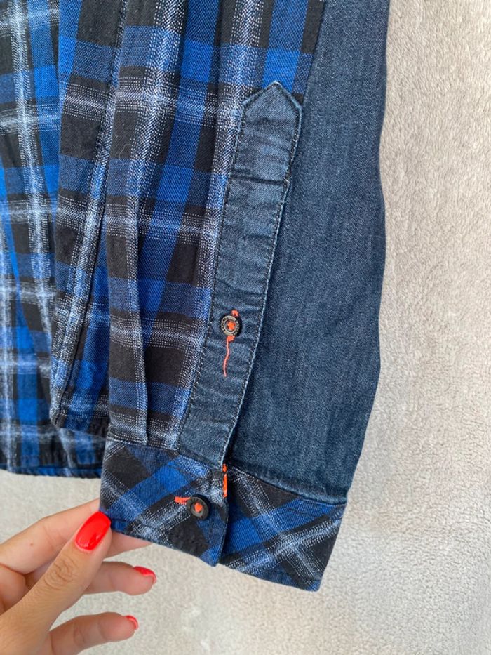Chemise à carreaux homme bleue - photo numéro 4