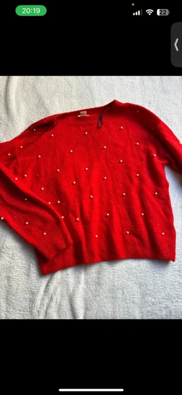 Pull rouge - photo numéro 3