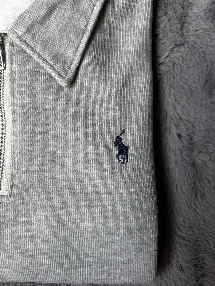 Pull à demi zip Ralph Lauren gris - photo numéro 3