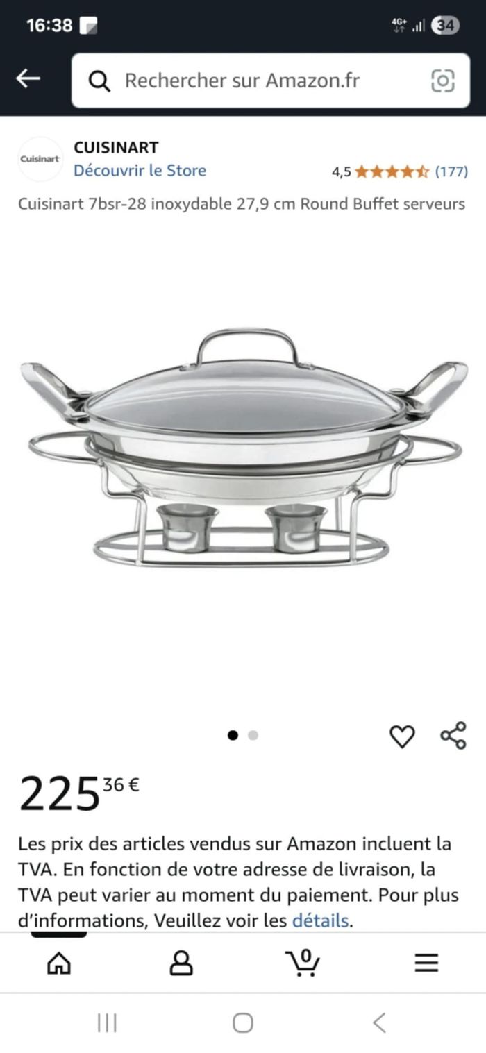 Poêle - plat de service en inox 18/10 Cuisinart 7bsr-28 - photo numéro 5