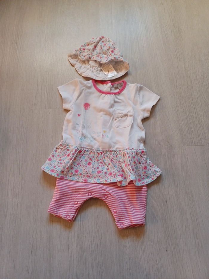 Combishort 3 mois fille
