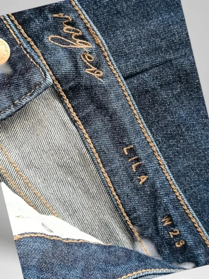 jean marque francaise Nagev ,coupe slim fit ,taille haute ,texture stretch ,coton organique - photo numéro 13