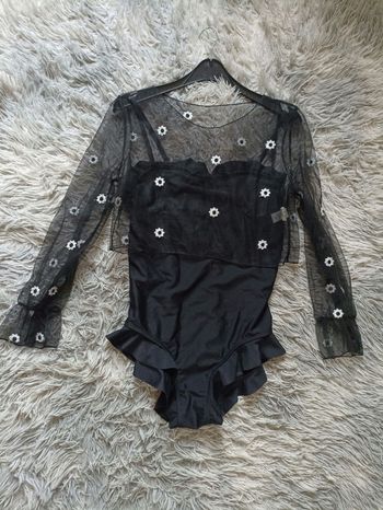 Maillot de bain 1 pièce avec haut en voile fille 14 ans 