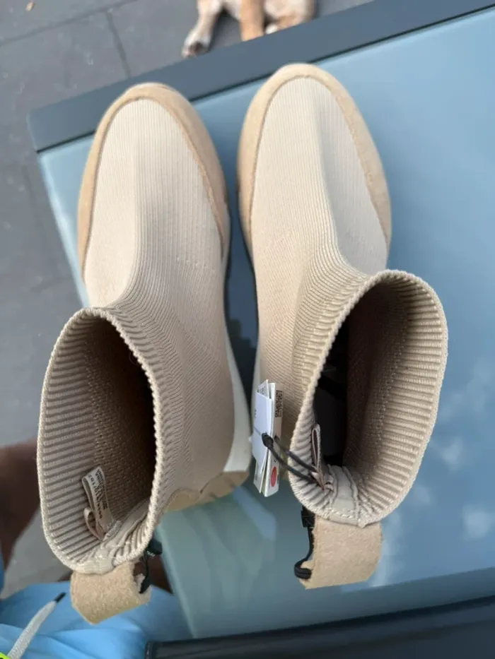 Basket Zara chaussettes beige - photo numéro 6