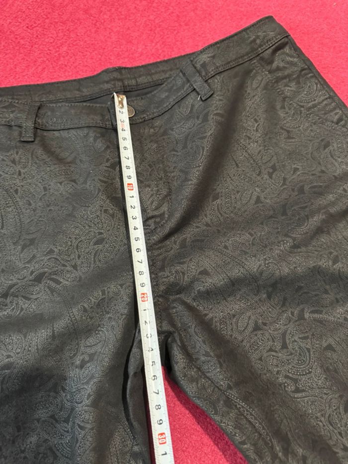 Pantalon style huile noir motif cachemire school rag38 - photo numéro 13