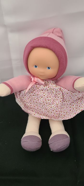 Doudou poupée COROLLE Mademoiselle Myrtille robe pois