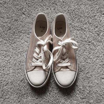 Basket toile brillant 🩶