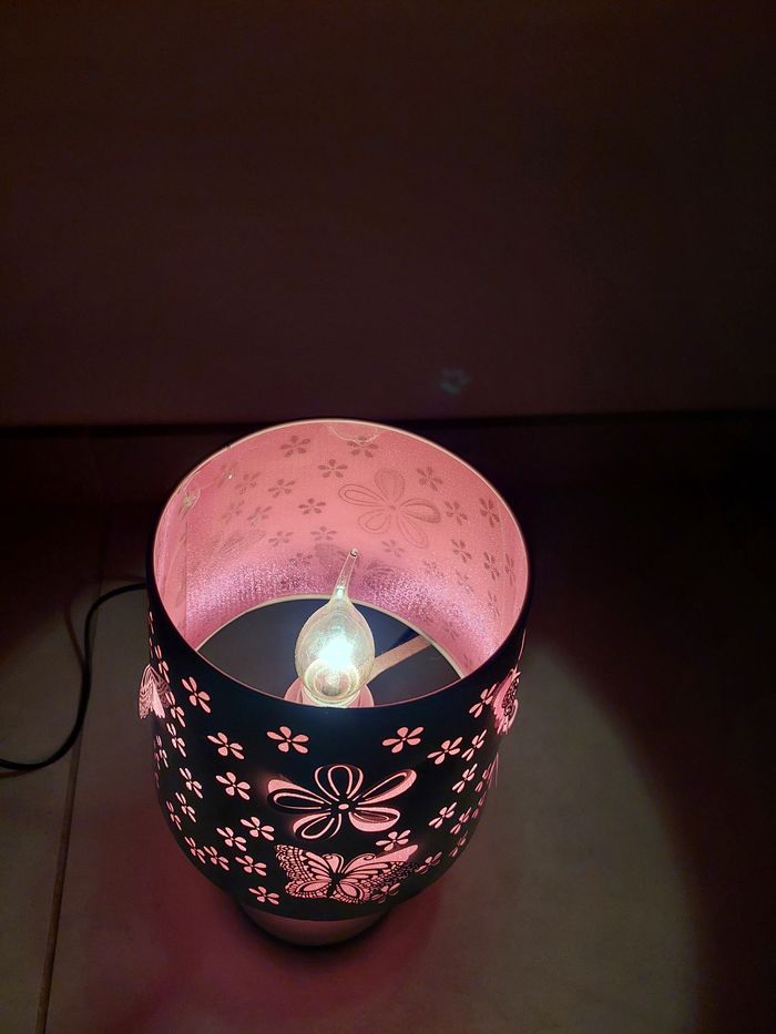 Lampe motif lumière rose - photo numéro 3