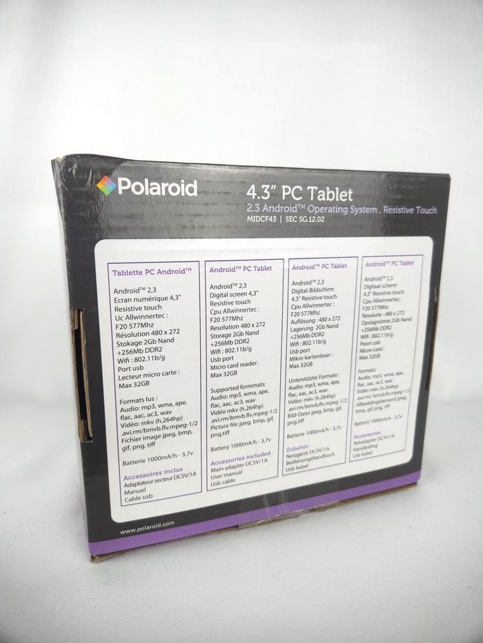 Tablette PC Polaroid 4.3" - Android 2.3 - Résistive - photo numéro 8