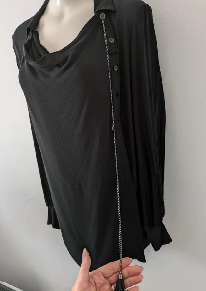 Chemisier blouse fluide noire - Cop Copine - taille 42 - photo numéro 8