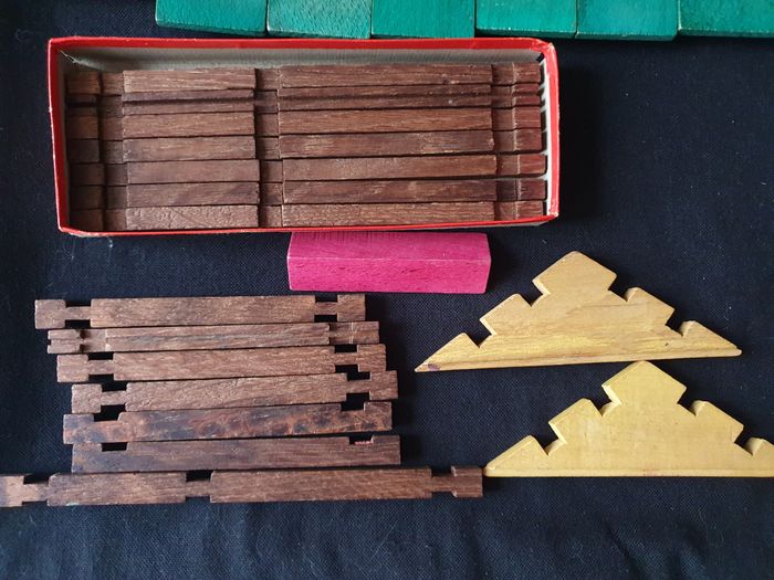 Jeu de construction en bois Forestière baby Jeujura ancien - photo numéro 7