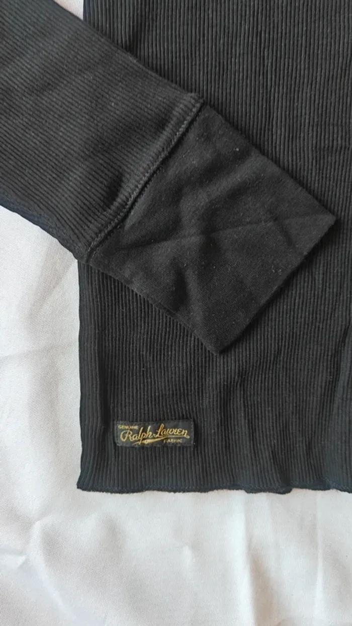 T-shirt Manches longues noir à 3 boutons 
Polo Ralph Lauren - photo numéro 2