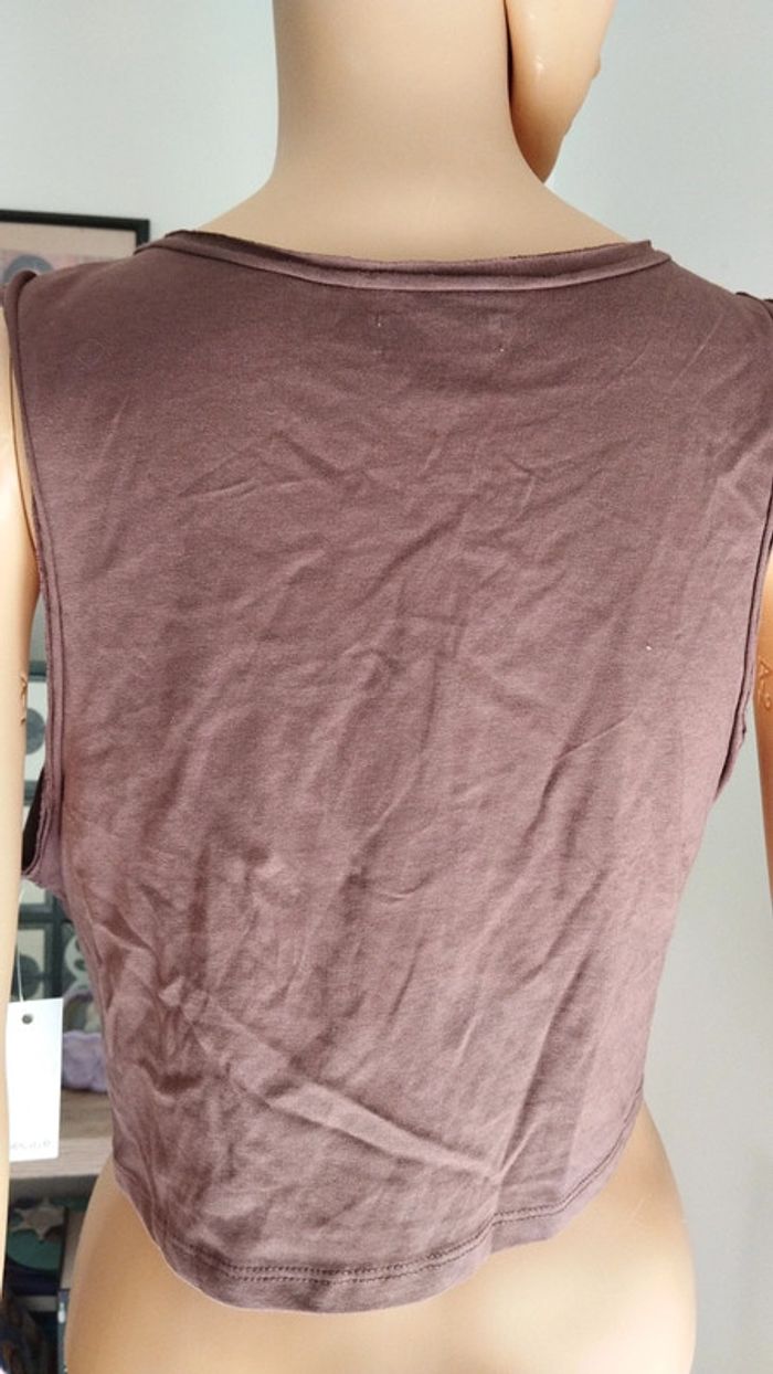 Débardeur top court marron ardene taille m femme - photo numéro 7