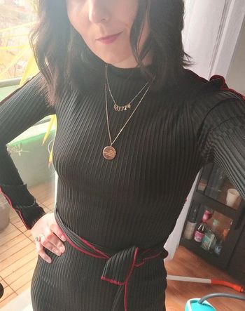 Robe longue matière côtelée